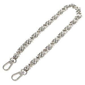LOUIS VUITTON Chain Strap metal Silver LV Auth 141725M